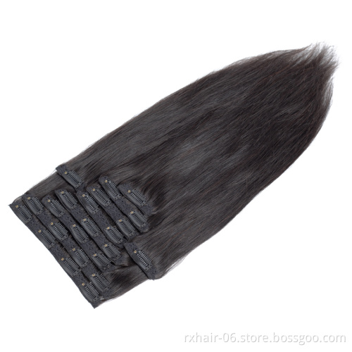 Beautiful Hair Hot Selling 100% Human Hair Clips in Hair Extension Hot Sale